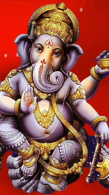 Ganpati , Red Background HD phone wallpaper