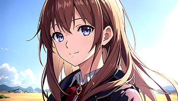 A girl in a field, AI Art, Anime, girl, anime girl HD wallpaper