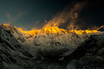 Annapurna Mountains Nature Landscape , mountains, landscape, nature HD wallpaper