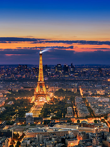 Paris skyline, Iconic landmarks, French elegance, World-famous architecture HD phone wallpaper
