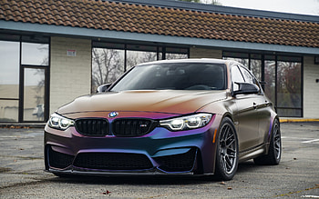 BMW M3, F80, chameleon car film, F80 tuning, M3 tuning, sports cars, BMW HD wallpaper