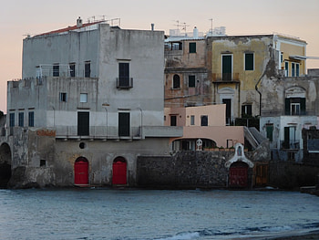 Old Buildings by the Sea Ischia Italy, Buildings, Ischia, Italy, Sea HD wallpaper
