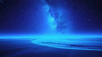 Midnight Azure: Starlit Sea HD wallpaper