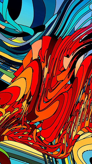 P O P, Abstract, Painting HD phone wallpaper