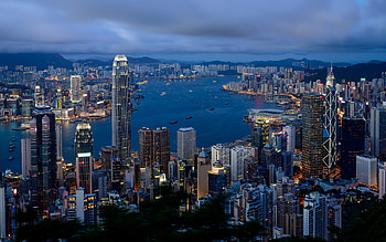 Megacity vista, High-rise buildings, Urban symphony, Skyline masterpiece HD wallpaper