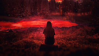 Watching The Burning, artist, artwork, digital-art HD wallpaper