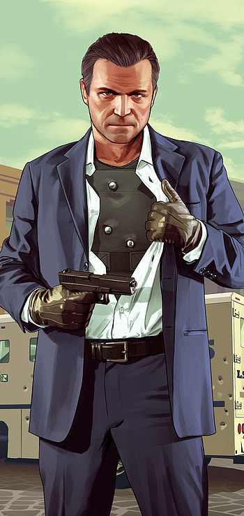 Michael De Santa — Los Santos (GTA V ), video game, Grand Theft Auto V HD phone wallpaper
