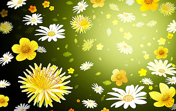 Flowers Afloat, colorfiul, dropping, art, colors, flowers, floating, spring HD wallpaper