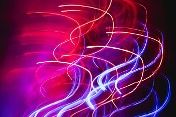 Abstract, Lines, Wavy, Neon, Glow, Intermittent HD wallpaper