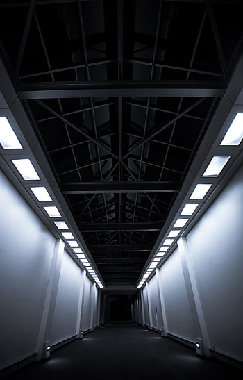 Building, Shine, Light, Miscellanea, Miscellaneous, Backlight, Illumination, Corridor, Tunnel HD phone wallpaper