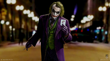 Joker Heath Ledger Flip It , joker, supervillain, artstation HD wallpaper