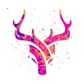 Deer, digital art, horns, muzzle HD phone wallpaper
