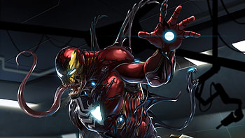 Venom Invasion Of Ironman Base , iron-man, venom, superheroes, artist, artwork, digital-art, artstation HD wallpaper