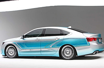 2014-Chevrolet-Impala, Blue Graphics, Silver, 2014, GM HD wallpaper