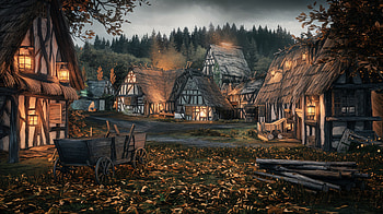 Enchanting Medieval Village - Ultra, medieval village, village, medieval, architecture, landscape HD wallpaper