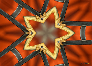 Abstract star, by cehenot, grey, art, orange, star, painting, abstract, pictura, yellow, texture HD wallpaper