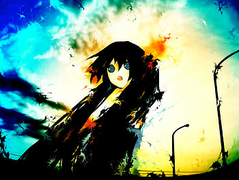 Hatsune Miku, blue, colorful, vocaloid, miku, vocaloids, hatsune, contrast, aqua eyes, program, twintail, girl, aqua, diva, orange, anime, aqua hair, yellow, idol, virtual HD wallpaper
