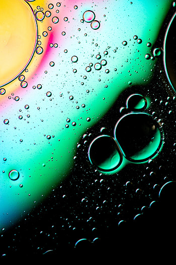 Abstract, Water, Bubbles, Drops, Multicolored, Motley, Gradient HD phone wallpaper