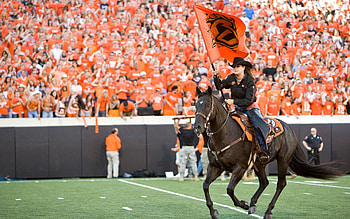 Cowgirl Mascot, fun, sports, flags, cowgirls, horses, outdoors, westerns, football, fans, girls, women, boots, hats, female HD wallpaper