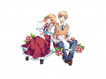 ♡ Couple ♡, finland, lover, cute, floral, long hair, dress, flower, couple, hetalia, , male, female, handsome, plain, sexy, sweet, white, hot, girl, hungary, anime girl, simple, axis powers, boy, anime, love, hetalia axis powers, lovely, guy HD wallpaper