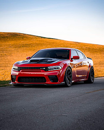 Red Dodge Charger, sky, automotive_design HD phone wallpaper