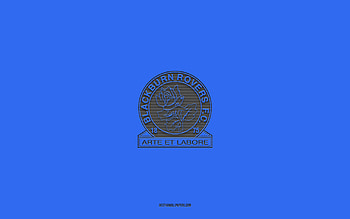 FC Blackburn Rovers, English football team, blue background, FC Blackburn Rovers logo, grunge art, EFL Championship, Blackburn, football, England, FC Blackburn Rovers emblem HD wallpaper