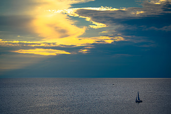 Water, Sea, Horizon, Miscellanea, Miscellaneous, Sailboat, Sailfish HD wallpaper