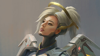 Mercy Overwatch Angel, mercy-overwatch, overwatch, games, artist, artwork, digital-art, angel HD wallpaper