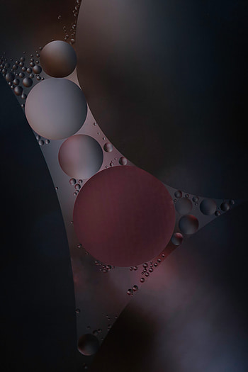 Bubbles, surface, dark HD phone wallpaper