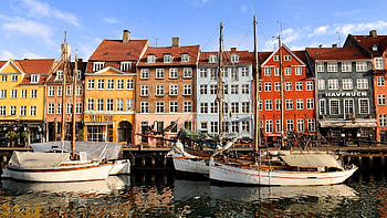 Scenic Nyhavn port, High-definition , Denmark's gem, Stunning harbor views HD wallpaper