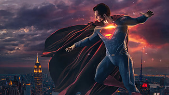 Ethereal Superman The Glowing Might, superman, superheroes, artist, artwork, digital-art HD wallpaper