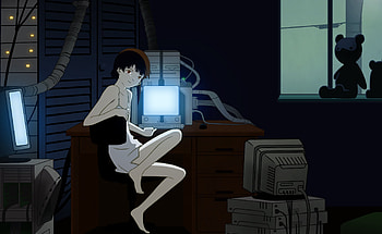 Serial Experiments Lain, Unique , Distinctive art style, Visual storytelling HD wallpaper