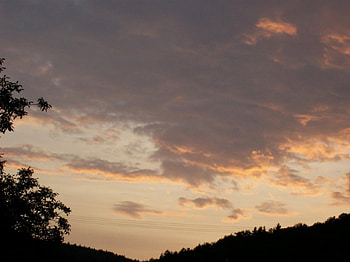 clouds in sunset, clouds, sunset HD wallpaper