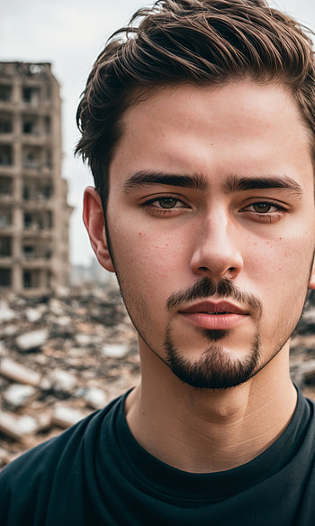 Handsome Man, AI Art, portrait, city HD phone wallpaper