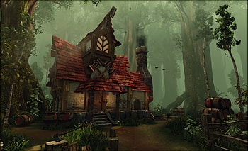 Fantasy - House Fantasy Forest HD wallpaper