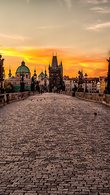 Architectural wonders, Captivating , Charles Bridge's grandeur, Artistic expressions HD phone wallpaper