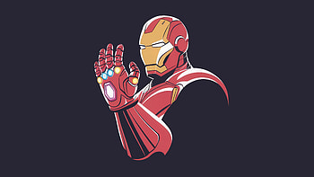 Iron Man Spirit, iron-man, superheroes, artwork, digital-art, minimalism HD wallpaper
