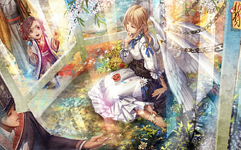 A Locked Angel, art, tears, angel, cage, anime girl, sad, kawaii, artwork, anime, kid, nature, child HD wallpaper