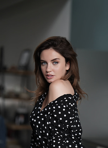 Woman, hot, black dress HD phone wallpaper