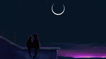 Cats Like The Night, cats, cat, animals, artist, artwork, digital-art, night, dark, black, artstation HD wallpaper