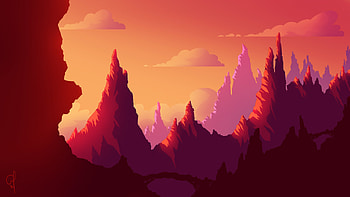 Sunset Journey Landscape, sunset, artist, artwork, digital-art, deviantart HD wallpaper