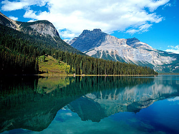 Nature, Trees, Mountains, Lake, Reflection, National Park, Emerald Lake HD wallpaper