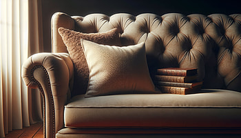 Cozy Pillow on Elegant Sofa, pillow, couch, home decor, interior design, book HD wallpaper