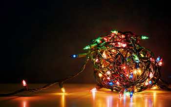 High resolution Christmas lights, , display, Festive atmosphere HD wallpaper
