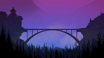Bridge Sunset Minimal , bridge, sunset, minimalism, minimalist, artist, artwork, digital-art HD wallpaper