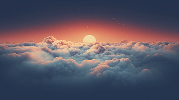 Sun In The Clouds, sun, clouds, ai, artist, artwork, digital-art HD wallpaper