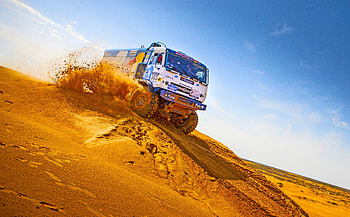 Dynamic Off-Road Adventure: Kamaz Truck, off-road, vehicle, Truck, Red Bull, Kamaz HD wallpaper