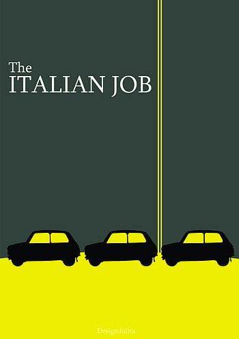 The Italian Job, Movie poster, Minimalistic, Design HD phone wallpaper