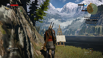I found a Bob Ross Easter egg in the Witcher 3. HD wallpaper