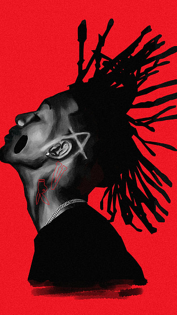 playboi carti, red black HD phone wallpaper